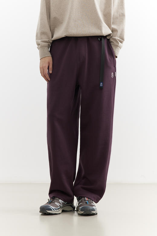 吃茶去chichaqu25经典全棉宽松直筒卡扣长卫裤复古运动休闲百搭 商品图0