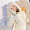 【易打理+防水】三彩2025冬季新款连帽羽绒服90白鸭绒外套面包服M 商品缩略图1