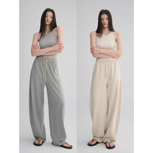 MAISON CECILE 两色|秋冬羊毛软糯舒适设计彩点休闲运动抽绳卫裤 商品图0