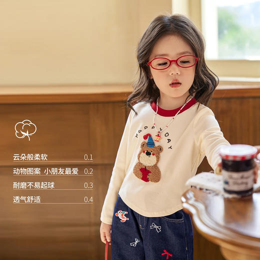 【秒杀】宸之昊儿童童装宝宝辣妹长袖t恤女卡通2025秋季女童洋气上衣★ 商品图2