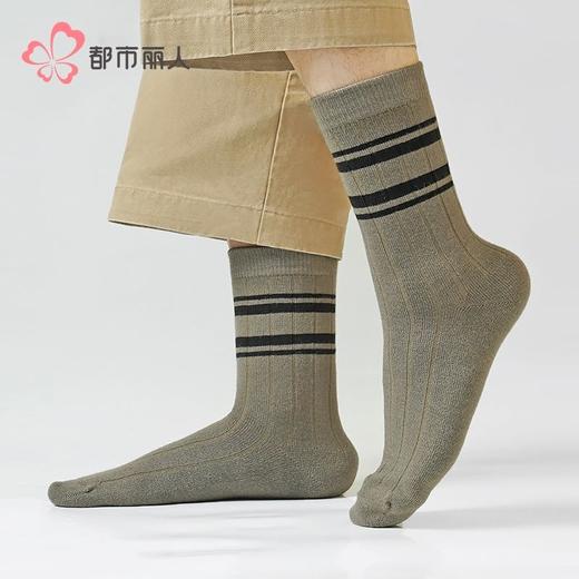 都市丽人袜子男士袜子暖柔男袜子男士中筒袜FCHDD8 商品图0