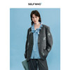 SELFWHO绵羊毛绿绒蒿花珠绣单面呢西装外套女2025冬新款无领西服 商品缩略图4