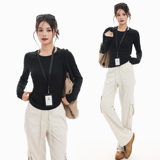 【限时秒】YOGACODE【火树银花系列】美利奴羊毛瑜伽服长袖秋款轻薄透气运动t恤DWT125666 商品图1