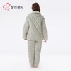 都市丽人兔毛绒烂花夹棉女士家居服长袖长裤加厚夹棉套装LHH1P1 商品缩略图3