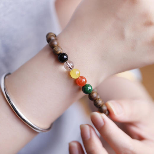 【青山特惠】7mm 21颗绿棋楠 原创【清圆】沉香手串 c51 商品图8