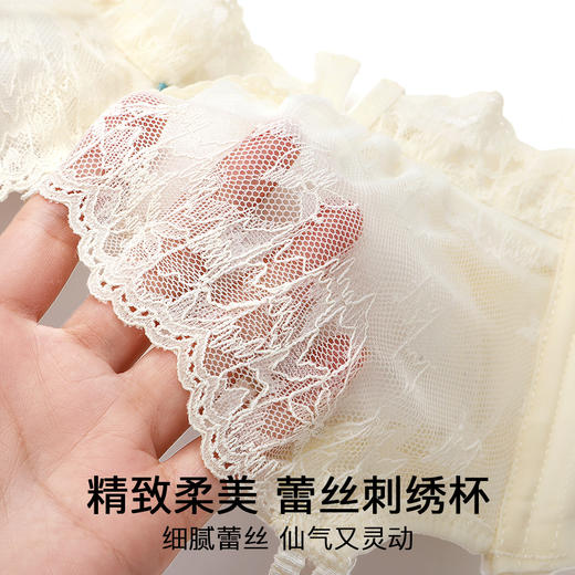 【298选3】A2-💟【70AB-85AB】【莫代尔桑蚕丝杯 小胸聚拢】性感蕾丝内衣聚拢收副乳调整型文胸  蜜糖甜梦 商品图6