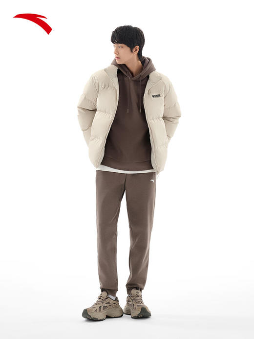安踏运动复古防泼水男士宽松立领防风羽绒服152548901N 商品图2