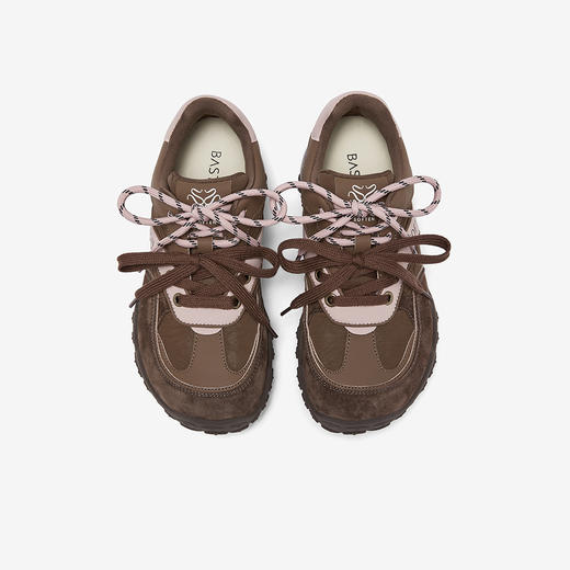 【云粉节】BF楼百思图2026春季新款真皮厚底德训鞋运动鞋女休闲鞋A3601AM6吊牌价799.现价499 商品图2