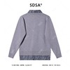 SDSA秋冬新款痞帅男装韩版拼接撞色假两件针织毛衣复古翻领上衣 商品缩略图5
