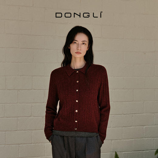 东黎 • 我不被驯化 小山羊绒女士秋季绞花开衫 5165 商品图0