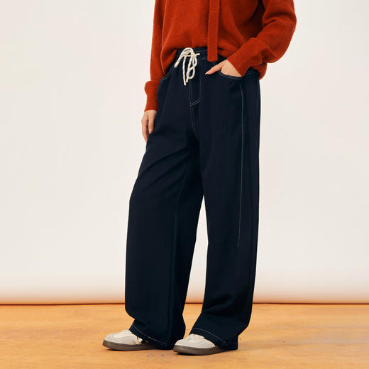 松弛牛仔系弯刀裤-纪念日百货门店同款166551769 商品图0