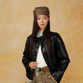 休闲金属丝油皮短款外套-纪念日百货门店同款166552411