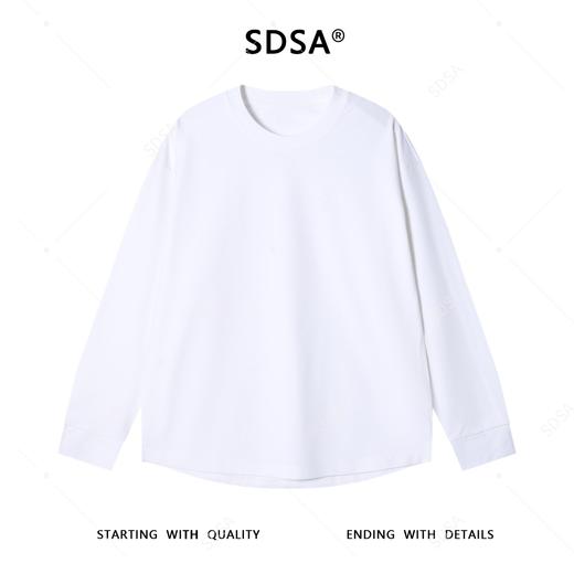 SDSA男士秋冬新款痞帅男装韩版极简风纯色圆领卫衣百搭宽松上衣 商品图0