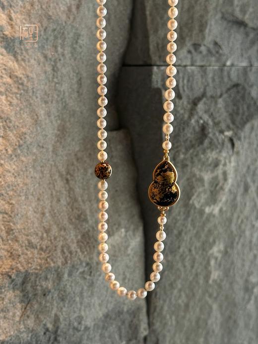 非遗宋锦葫芦大漆珠国风珍珠多用链 商品图6