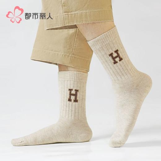 都市丽人袜子男士袜子暖柔男袜子男士中筒袜FCHDD9 商品图0