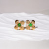 北京仓｜Gripoix Paris-Byzantine Shell-绿色 拜占庭印章 琉璃 耳夹（无需耳洞）［法国设计师］ 商品缩略图2