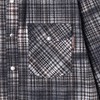 SDSA男士秋冬新款痞帅男装韩版休闲扎染格子纽扣翻领长袖衬衫百搭 商品缩略图2