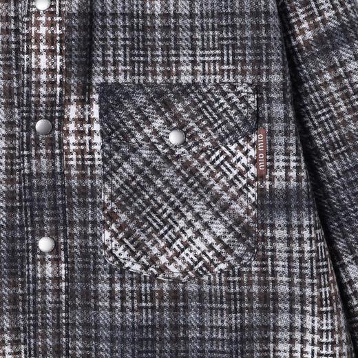 SDSA男士秋冬新款痞帅男装韩版休闲扎染格子纽扣翻领长袖衬衫百搭 商品图2