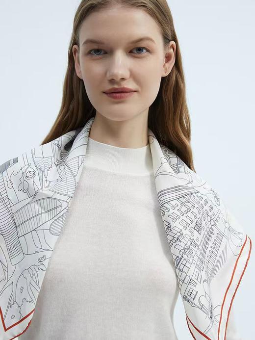 丝所｜S22N003 静海丝绵针织半高领上衣［ 白AC / 灰BC / 黑CC ] 商品图2