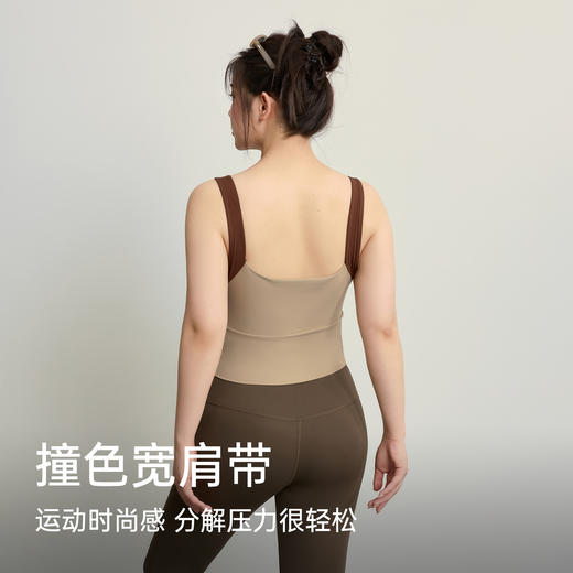 【限时秒】YOGACODE【火树银花系列】大码运动内衣女超大水滴固定杯宽肩带运动背心DWC225610 商品图1