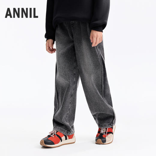 男童全腰牛仔夹裤冬季新款安奈儿童装EB546610 商品图2