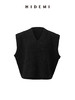 HIDEMI 甄选羊驼毛系列进口羊驼毛加厚款V领大廓形极简宽松马甲背心 商品缩略图7