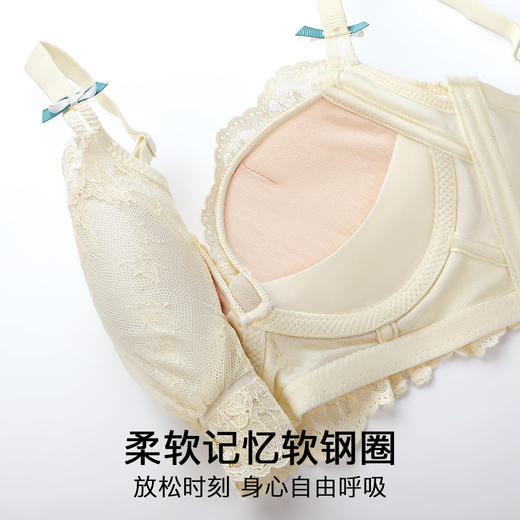 【298选3】A2-💟【70AB-85AB】【莫代尔桑蚕丝杯 小胸聚拢】性感蕾丝内衣聚拢收副乳调整型文胸  蜜糖甜梦 商品图7