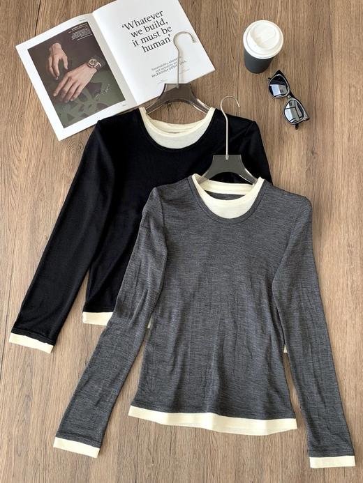 YS1817-假两件圆领长袖针织衫【Hera&Song】 商品图4