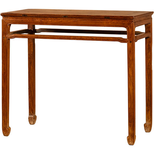 清早期	黄花梨束腰罗锅枨马蹄腿半桌 商品图5