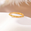 S999足银镀金金箍棒戒指亮金工艺，吉祥如意开口指环CW 商品缩略图2