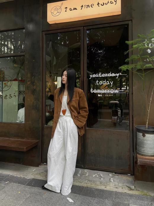 复古麂皮西装外套闲宽松高级感美拉德大衣 商品图12