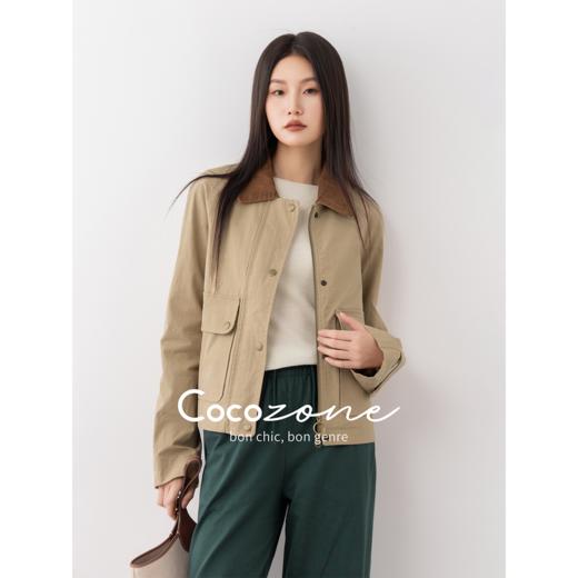 COCO ZONE 刘一一“柏利外套“100棉翻领前口袋外套CD2A1359 商品图0