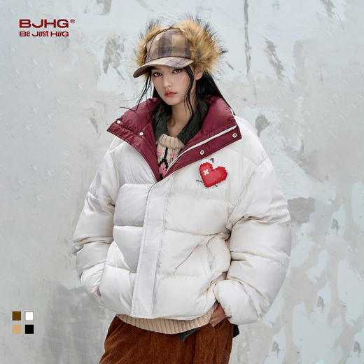 BJHG不计后果贴贴90白鸭绒羽绒服男款冬季新款情侣装羽绒服外套女 商品图0