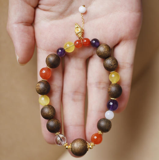 【青山特惠】10mm 8颗 绿棋楠【婉红】沉香手串 c51 商品图2