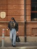 天猫同步【四面弹/不鼓包不变形】拉夏贝尔/La Chapelle高腰窄版阔腿裤女新款设计感捏褶显瘦百搭牛仔裤 商品缩略图6