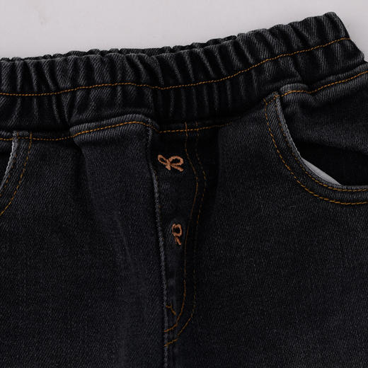 棉果果冬季新品女童牛仔抓绒保暖抓绒牛仔裤M422200425742 商品图2