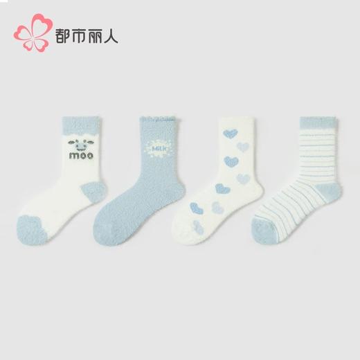 都市丽人袜子女士袜子仿貂绒女袜子女中筒袜LCHEB6 商品图1