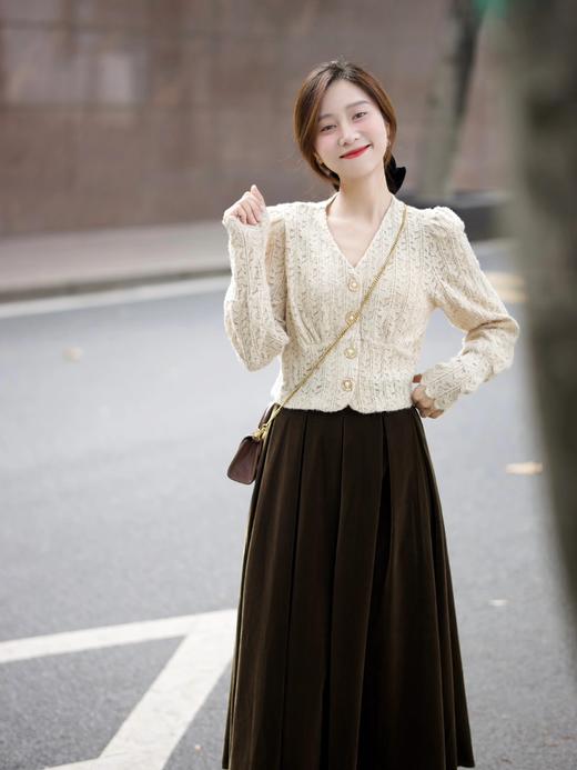 【白图lulu定制】【流心丝绒半裙】光泽感 金丝绒 百褶裙 商品图10