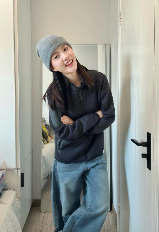 老米优品🎈3-5天发！【LU家同款】  石墨烯羊绒蛋白小外套 羊毛蚕丝蛋白混纺面料，石墨烯黑科技，红外线升温，兼具保暖与舒适 商品图9