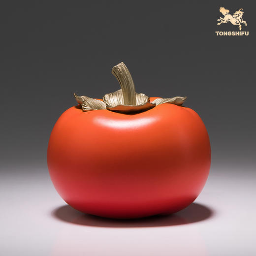 铜师傅《事事如意》客厅桌面铜柿子摆件 家居装饰工艺品 中秋礼物 商品图1