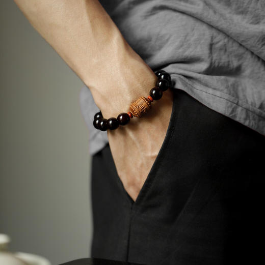 【青山特惠】12mm 14颗小叶紫檀 原创【向晚】手串 y58 商品图5