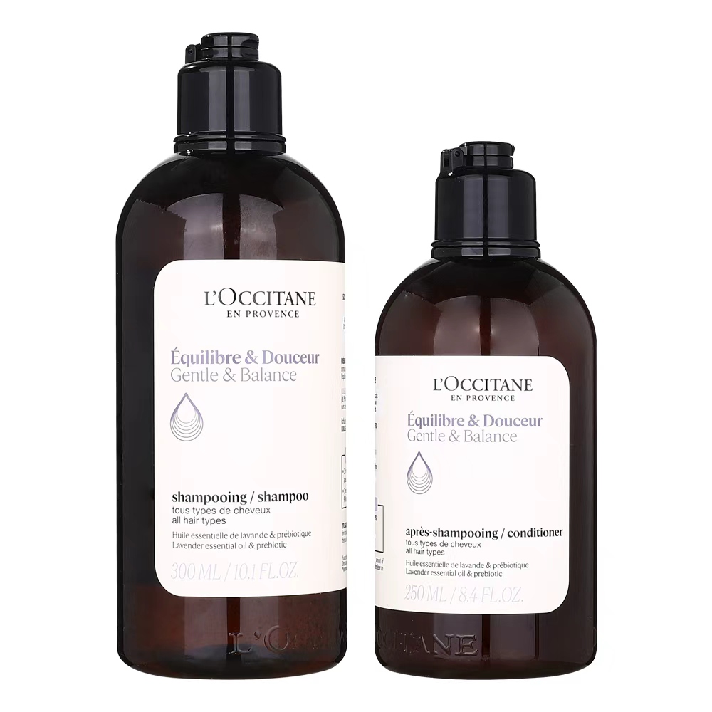 【保税】欧舒丹草本香菁纯平衡洗护套装洗发水300ml+护发素250ml（套装）