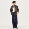 gxg.jeans男装 咖色格纹美式复古宽松长袖衬衫外套男 25年秋热卖 商品缩略图3