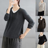 GYH 9258简约通勤针织假两件宽松洋气上衣 商品缩略图0