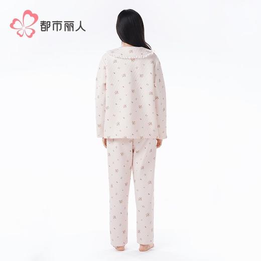 都市丽人女士睡衣女装夹层睡衣女士家居服长袖长裤夹层套装LHH0B1 商品图3