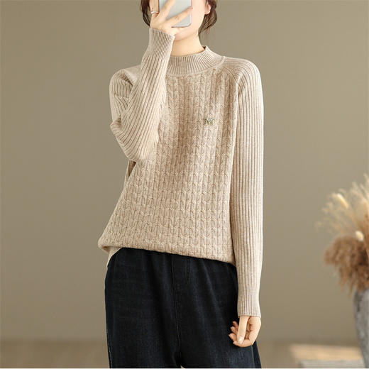 GYH 9267插肩袖毛衣保暖针织上衣 商品图3