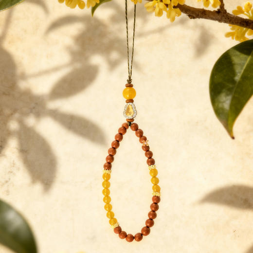 热卖！美哭了！戚龙珠 灵珠富贵双全系列合香珠手串 黄玛瑙+六种香材 非遗工艺 商品图6