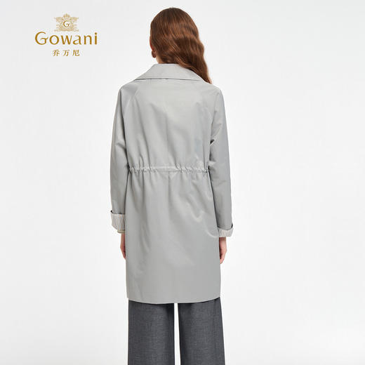 乔万尼2025秋新品通勤挺括有型H型宽松中长款风衣ED3A269 商品图4