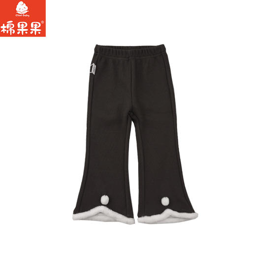 棉果果冬季新品女童复合水貂绒保暖加厚针织加绒长裤M522200425777 商品图2