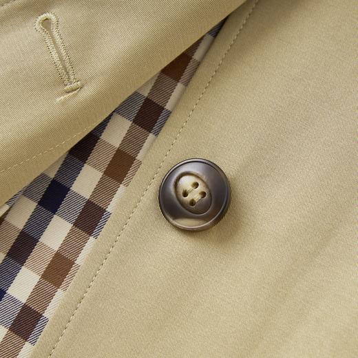 「高货wl」全新升级【铂金会员422/天猫569/差价147】(70311)洛诗琳复古英伦格纹拼接风衣2025秋季宽松中长款翻领外套 商品图3